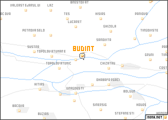 map of Budinţ