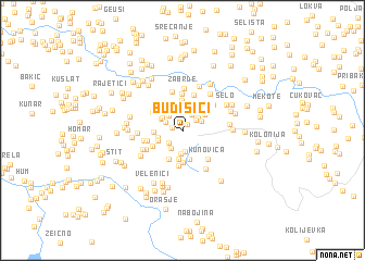 map of Budišići