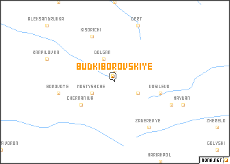 map of Budki Borovskiye