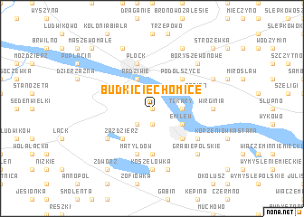 map of Budki Ciechomice