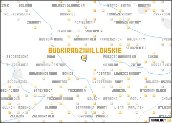 map of Budki Radziwiłłowskie