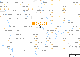 map of Budkovce