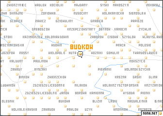 map of Budków