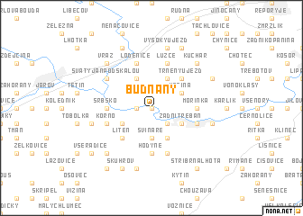 map of Budňany