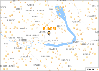 map of Budoši