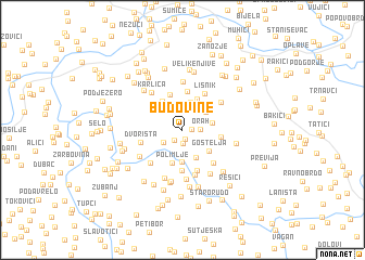 map of Budovine