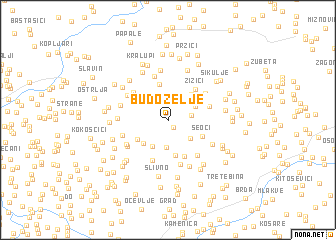 map of Budoželje