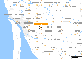 map of Budrikai