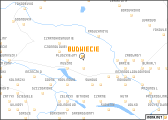 map of Budwiecie