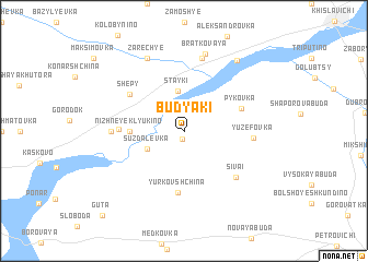 map of Budyaki