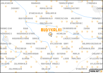 map of Budy-Kałki