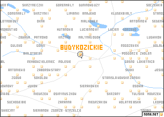 map of Budy Kozickie