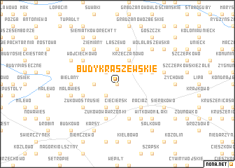 map of Budy Kraszewskie
