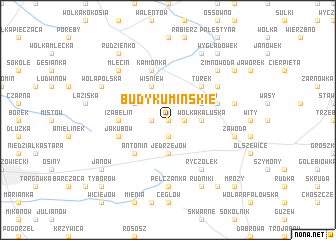 map of Budy Kumińskie