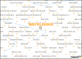 map of Budy Milewskie