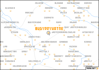 map of Budy Prywatne