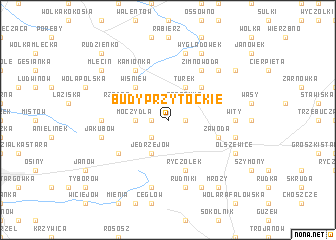 map of Budy Przytockie