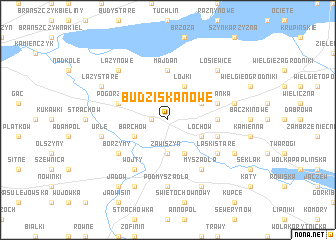 map of Budziska Nowe