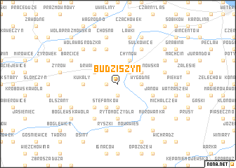 map of Budziszyn