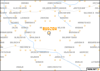 map of Budzów