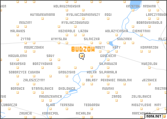 map of Budzów