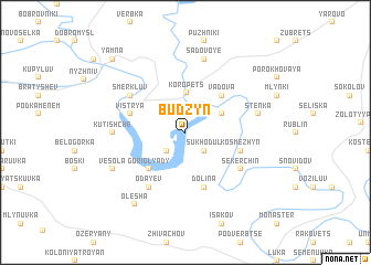 map of Budzynʼ