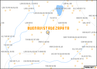 map of Buenavista de Zapata