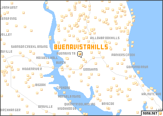 map of Buena Vista Hills