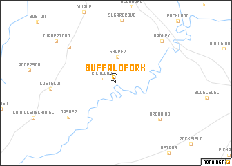 map of Buffalo Fork