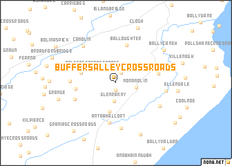 map of Bufferʼs Alley Cross Roads