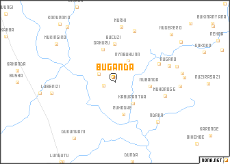 map of Buganda