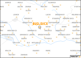 map of Buglovce