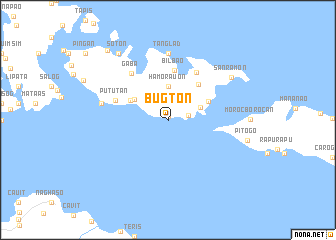 map of Bugton