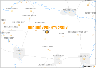 map of Bugundyr-Akhtyrskiy