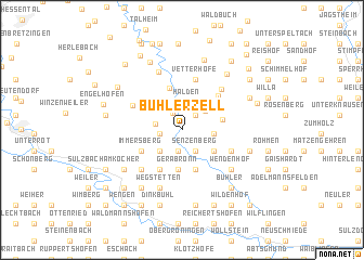 map of Bühlerzell