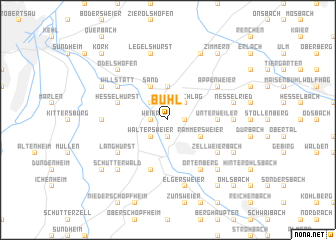 map of Bühl