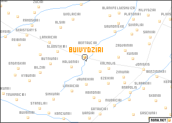 map of Buivydžiai