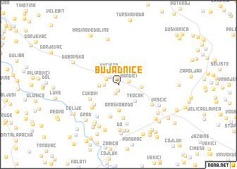 map of Bujadnice