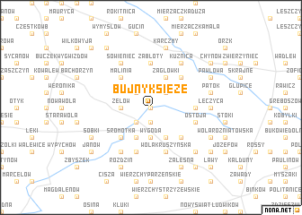 map of Bujny Księże