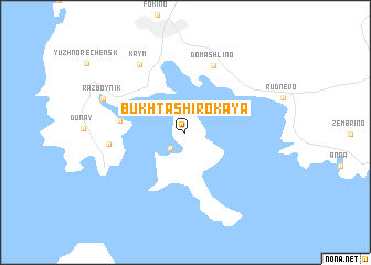 map of Bukhta Shirokaya