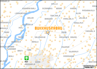 map of Būk Khusrābād