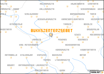 map of Bükkszenterzsébet