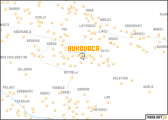 map of Bukovača