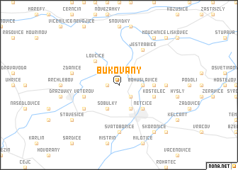 map of Bukovany