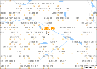 map of Buková