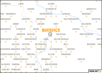 map of Bukovice