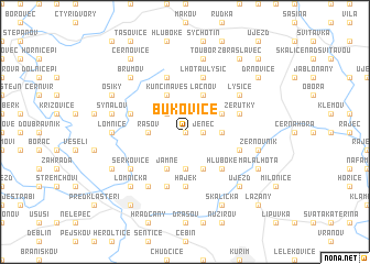 map of Bukovice