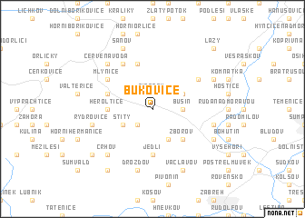 map of Bukovice