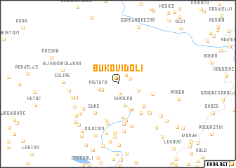 map of Bukovi Doli