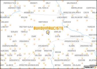 map of Bukovina u Čisté